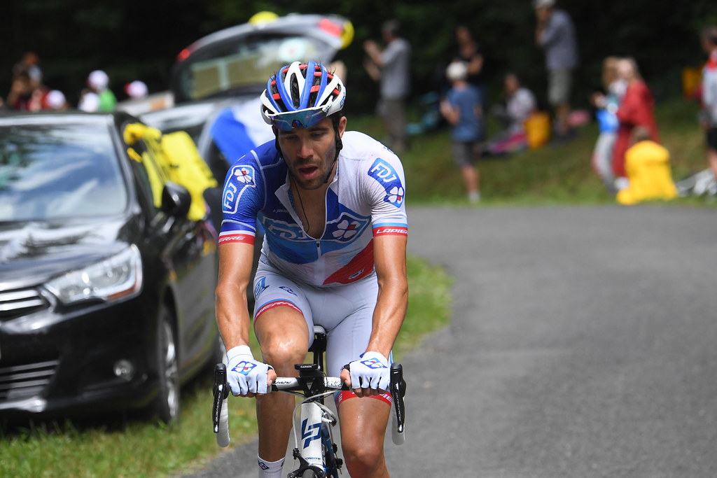 Thibaut Pinot in salita durante il Tour de France